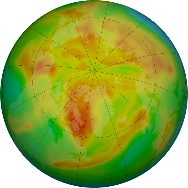 Arctic ozone map for 06 May 2007